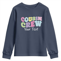 Personalized Matching Cousin Crew Youth Sweatshirt Custom Name Retro Family Reunion Cousins Vacation - Wonder Print Shop