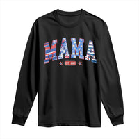 American Mama Est 2025 Long Sleeve Shirt 4th of July Pregnancy Reveal - Wonder Print Shop