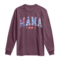 American Mama Est 2025 Long Sleeve Shirt 4th of July Pregnancy Reveal - Wonder Print Shop