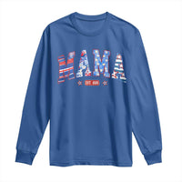 American Mama Est 2025 Long Sleeve Shirt 4th of July Pregnancy Reveal - Wonder Print Shop