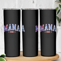 American Mama Est 2025 Skinny Tumbler 4th of July Pregnancy Reveal - Wonder Print Shop