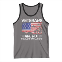 Veterans Are Not Suckers Or Losers Tank Top Veteran Vintage US Flag Protest