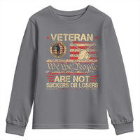 Veterans Are Not Suckers Or Losers Youth Sweatshirt Vintage Old 1776 Vintage Flag We The People Veteran Patriotic