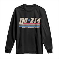 DD-214 Long Sleeve Shirt Armed Forces Military Alumni Vintage Veteran - Wonder Print Shop