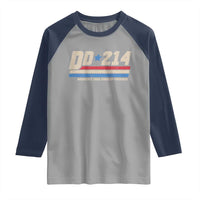 DD-214 Raglan Shirt Armed Forces Military Alumni Vintage Veteran - Wonder Print Shop