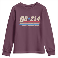 DD-214 Youth Sweatshirt Armed Forces Military Alumni Vintage Veteran - Wonder Print Shop