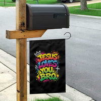 Jesus Loves You Bro Christian Believer Faith Garden Flag Dripping Graffiti Rap God Religious Graphic