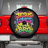 Jesus Loves You Bro Christian Believer Faith Spare Tire Cover Dripping Graffiti Rap God Religious Graphic