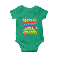 Jesus Loves You Bro Christian Believer Faith Baby Onesie Dripping Graffiti Rap God Religious Graphic