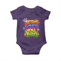 Jesus Loves You Bro Christian Believer Faith Baby Onesie Dripping Graffiti Rap God Religious Graphic