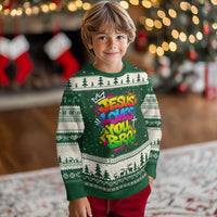 Jesus Loves You Bro Christian Believer Faith Ugly Christmas Sweater Dripping Graffiti Rap God Religious Graphic