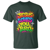 Jesus Loves You Bro Christian Believer Faith T Shirt Dripping Graffiti Rap God Religious Graphic