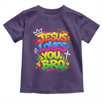 Jesus Loves You Bro Christian Believer Faith Toddler T Shirt Dripping Graffiti Rap God Religious Graphic