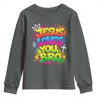 Jesus Loves You Bro Christian Believer Faith Youth Sweatshirt Dripping Graffiti Rap God Religious Graphic