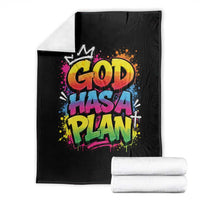 God Has A Plan Throw Blanket Graffiti Rap Christian Faith Graphic