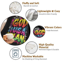 God Has A Plan Throw Blanket Graffiti Rap Christian Faith Graphic