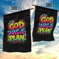 God Has A Plan Garden Flag Graffiti Rap Christian Faith Graphic