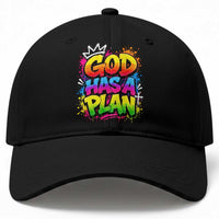 God Has A Plan Baseball Cap Graffiti Rap Christian Faith Graphic
