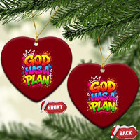God Has A Plan Ceramic Ornament Graffiti Rap Christian Faith Graphic