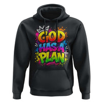 God Has A Plan Hoodie Graffiti Rap Christian Faith Graphic