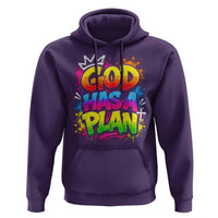 God Has A Plan Hoodie Graffiti Rap Christian Faith Graphic