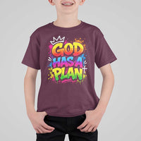 God Has A Plan T Shirt For Kid Graffiti Rap Christian Faith Graphic
