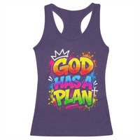 God Has A Plan Racerback Tank Top Graffiti Rap Christian Faith Graphic