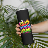 God Has A Plan Skinny Tumbler Graffiti Rap Christian Faith Graphic