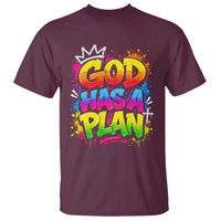 God Has A Plan T Shirt Graffiti Rap Christian Faith Graphic