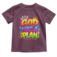 God Has A Plan Toddler T Shirt Graffiti Rap Christian Faith Graphic