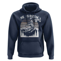 Funny Jesus Basketball Hoodie He Is Rizzin Retro Y2K Playing Basketball