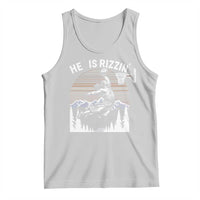 Funny Jesus Basketball Tank Top He Is Rizzin Retro Y2K Playing Basketball