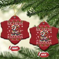 Skibidi Rizzmas Xmas Christmas Ornament Rizz Santa Claus Funny Xmas Gen Alpha - Wonder Print Shop