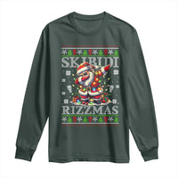 Skibidi Rizzmas Christmas Long Sleeve Shirt Rizz Santa Claus Funny Xmas Gen Alpha