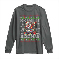 Skibidi Rizzmas Christmas Long Sleeve Shirt Rizz Santa Claus Funny Xmas Gen Alpha