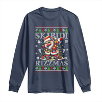 Skibidi Rizzmas Christmas Long Sleeve Shirt Rizz Santa Claus Funny Xmas Gen Alpha