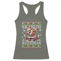 Skibidi Rizzmas Christmas Racerback Tank Top Rizz Santa Claus Funny Xmas Gen Alpha