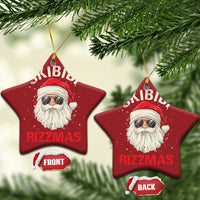 Skibidi Rizzmas Xmas Christmas Ornament Rizz Santa Claus Retro Funny Xmas Gen Alpha Kid - Wonder Print Shop