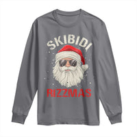 Skibidi Rizzmas Christmas Long Sleeve Shirt Rizz Santa Claus Retro Funny Xmas Gen Alpha Kid