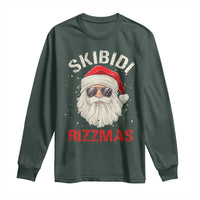 Skibidi Rizzmas Christmas Long Sleeve Shirt Rizz Santa Claus Retro Funny Xmas Gen Alpha Kid