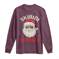 Skibidi Rizzmas Christmas Long Sleeve Shirt Rizz Santa Claus Retro Funny Xmas Gen Alpha Kid