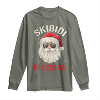 Skibidi Rizzmas Christmas Long Sleeve Shirt Rizz Santa Claus Retro Funny Xmas Gen Alpha Kid
