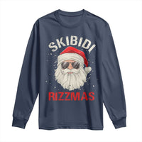 Skibidi Rizzmas Christmas Long Sleeve Shirt Rizz Santa Claus Retro Funny Xmas Gen Alpha Kid