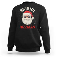 Skibidi Rizzmas Christmas Sweatshirt Rizz Santa Claus Retro Funny Xmas Gen Alpha Kid - Wonder Print Shop