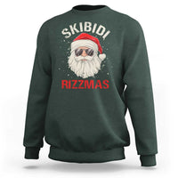 Skibidi Rizzmas Christmas Sweatshirt Rizz Santa Claus Retro Funny Xmas Gen Alpha Kid - Wonder Print Shop