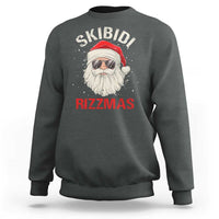 Skibidi Rizzmas Christmas Sweatshirt Rizz Santa Claus Retro Funny Xmas Gen Alpha Kid - Wonder Print Shop
