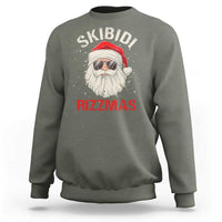 Skibidi Rizzmas Christmas Sweatshirt Rizz Santa Claus Retro Funny Xmas Gen Alpha Kid - Wonder Print Shop