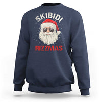 Skibidi Rizzmas Christmas Sweatshirt Rizz Santa Claus Retro Funny Xmas Gen Alpha Kid - Wonder Print Shop