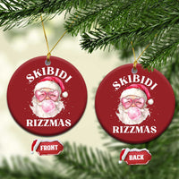 Skibidi Rizzmas Xmas Christmas Ornament Rizz Santa Pink Bubble Gum Funny Xmas Gen Alpha Girl Kids - Wonder Print Shop