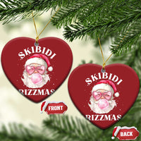 Skibidi Rizzmas Xmas Christmas Ornament Rizz Santa Pink Bubble Gum Funny Xmas Gen Alpha Girl Kids - Wonder Print Shop